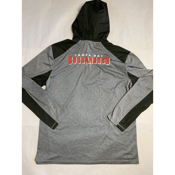 NFL Team Apparel Mens Medium Gray Tampa Bay Buccaneers Hoodie Pullover - Picture 4 of 7